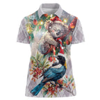Koala and Tui Bird Christmas in July Women Polo Shirt