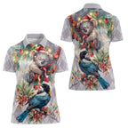 Koala and Tui Bird Christmas in July Women Polo Shirt