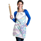 Australian Indigenous Aboriginal Art Apron Vivid Pastel Pink Teal