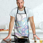 Australian Indigenous Aboriginal Art Apron Vivid Pastel Pink Teal