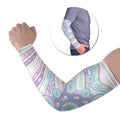 Australian Indigenous Aboriginal Art Arm Sleeves Vivid Pastel Pink Teal