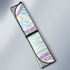 Australian Indigenous Aboriginal Art Auto Sun Shade Vivid Pastel Pink Teal