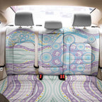 Australian Indigenous Aboriginal Art Back Car Seat Cover Vivid Pastel Pink Teal