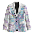 Australian Indigenous Aboriginal Art Blazer Vivid Pastel Pink Teal