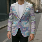 Australian Indigenous Aboriginal Art Blazer Vivid Pastel Pink Teal