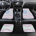 Australian Indigenous Aboriginal Art Car Mats Vivid Pastel Pink Teal