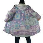 Australian Indigenous Aboriginal Art Cloak Vivid Pastel Pink Teal