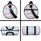 Australian Indigenous Aboriginal Art Duffle Bag Vivid Pastel Pink Teal