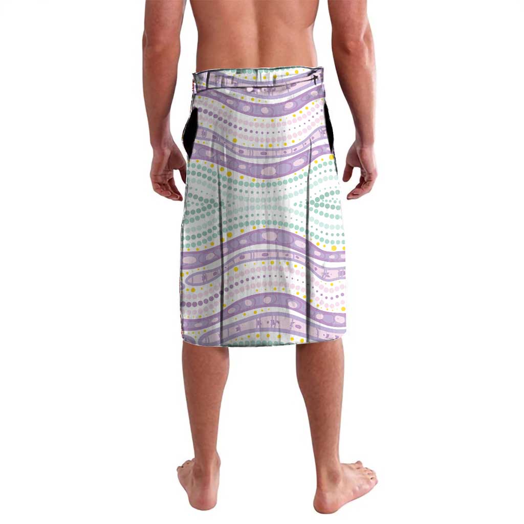 Australian Indigenous Aboriginal Art Lavalava Vivid Pastel Pink Teal