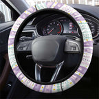 Australian Indigenous Aboriginal Art Steering Wheel Cover Vivid Pastel Pink Teal