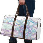 Australian Indigenous Aboriginal Art Travel Bag Vivid Pastel Pink Teal