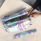 Australian Indigenous Aboriginal Art Umbrella Vivid Pastel Pink Teal
