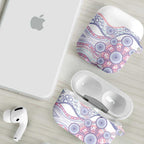 Australian Indigenous Aboriginal Art AirPods Case Vivid Pastel Peach Purple