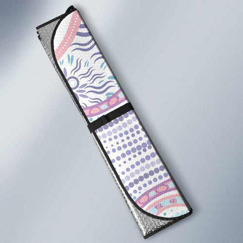 Australian Indigenous Aboriginal Art Auto Sun Shade Vivid Pastel Peach Purple