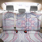 Australian Indigenous Aboriginal Art Back Car Seat Cover Vivid Pastel Peach Purple