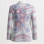 Australian Indigenous Aboriginal Art Blazer Vivid Pastel Peach Purple