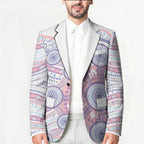 Australian Indigenous Aboriginal Art Blazer Vivid Pastel Peach Purple