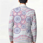 Australian Indigenous Aboriginal Art Blazer Vivid Pastel Peach Purple