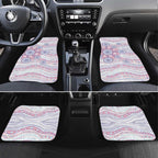 Australian Indigenous Aboriginal Art Car Mats Vivid Pastel Peach Purple
