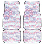 Australian Indigenous Aboriginal Art Car Mats Vivid Pastel Peach Purple