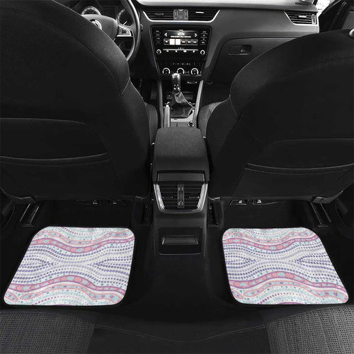 Australian Indigenous Aboriginal Art Car Mats Vivid Pastel Peach Purple