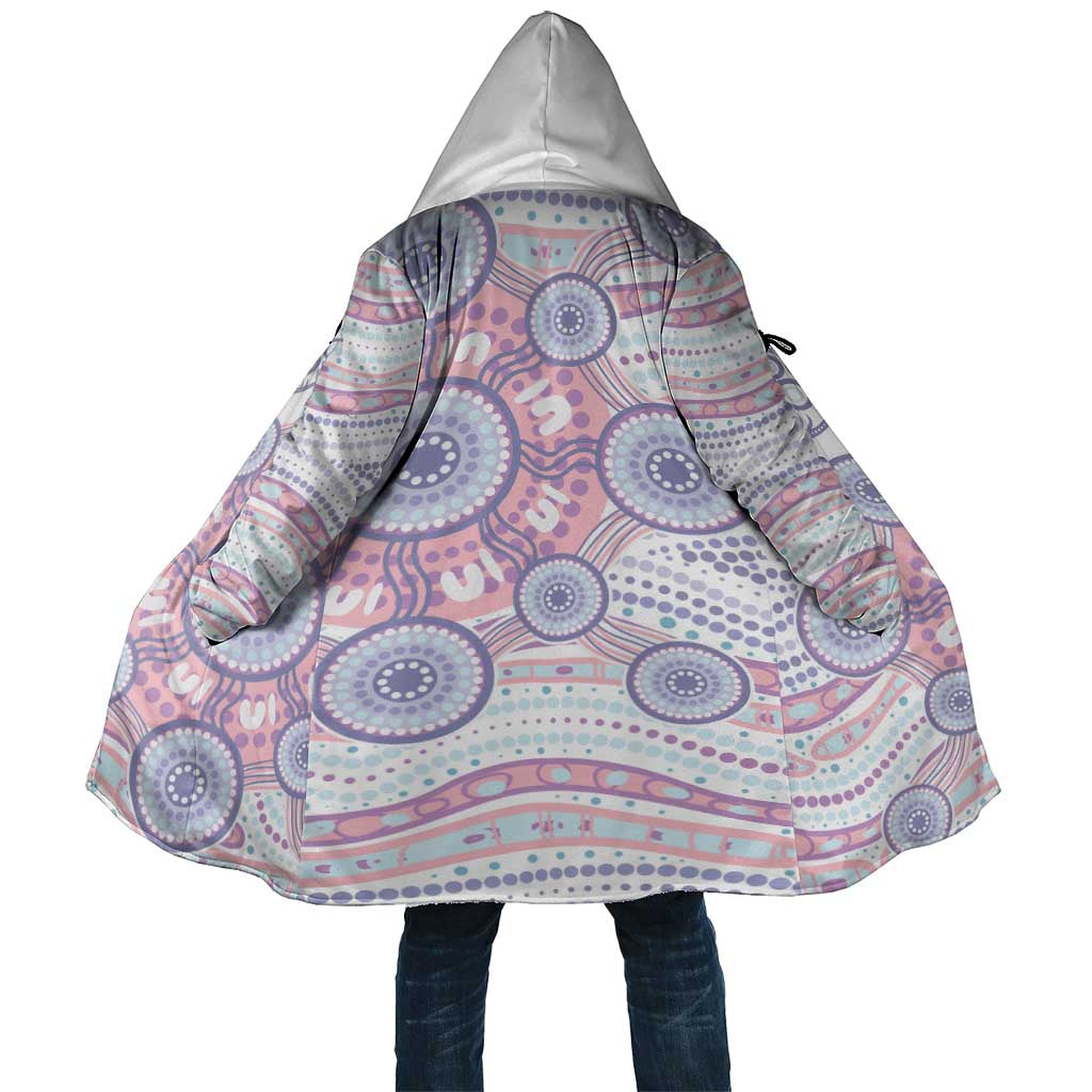 Australian Indigenous Aboriginal Art Cloak Vivid Pastel Peach Purple