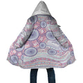Australian Indigenous Aboriginal Art Cloak Vivid Pastel Peach Purple