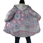Australian Indigenous Aboriginal Art Cloak Vivid Pastel Peach Purple