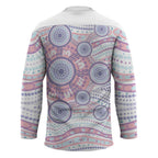 Australian Indigenous Aboriginal Art Hockey Jersey Vivid Pastel Peach Purple