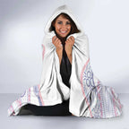 Australian Indigenous Aboriginal Art Hooded Blanket Vivid Pastel Peach Purple