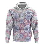 Australian Indigenous Aboriginal Art Hoodie Vivid Pastel Peach Purple