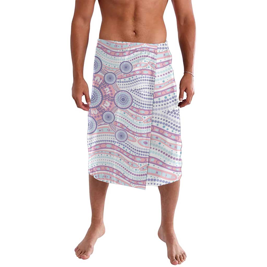 Australian Indigenous Aboriginal Art Lavalava Vivid Pastel Peach Purple
