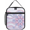 Australian Indigenous Aboriginal Art Lunch Bag Vivid Pastel Peach Purple