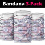 Australian Indigenous Aboriginal Art Neck Gaiter Vivid Pastel Peach Purple