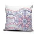 Australian Indigenous Aboriginal Art Pillow Cover Vivid Pastel Peach Purple