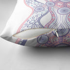 Australian Indigenous Aboriginal Art Pillow Cover Vivid Pastel Peach Purple