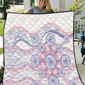 Australian Indigenous Aboriginal Art Quilt Vivid Pastel Peach Purple