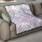 Australian Indigenous Aboriginal Art Quilt Vivid Pastel Peach Purple
