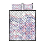 Australian Indigenous Aboriginal Art Quilt Bed Set Vivid Pastel Peach Purple