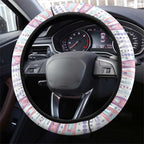 Australian Indigenous Aboriginal Art Steering Wheel Cover Vivid Pastel Peach Purple