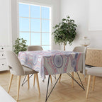 Australian Indigenous Aboriginal Art Tablecloth Vivid Pastel Peach Purple