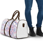 Australian Indigenous Aboriginal Art Travel Bag Vivid Pastel Peach Purple