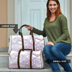 Australian Indigenous Aboriginal Art Travel Bag Vivid Pastel Peach Purple
