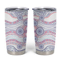 Australian Indigenous Aboriginal Art Tumbler Cup Vivid Pastel Peach Purple