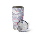 Australian Indigenous Aboriginal Art Tumbler Cup Vivid Pastel Peach Purple