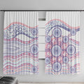 Australian Indigenous Aboriginal Art Window Curtain Vivid Pastel Peach Purple
