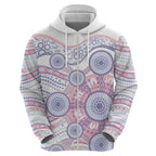 Australian Indigenous Aboriginal Art Zip Hoodie Vivid Pastel Peach Purple