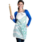 Australian Indigenous Aboriginal Art Apron Vivid Pastel Teal Green