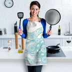 Australian Indigenous Aboriginal Art Apron Vivid Pastel Teal Green