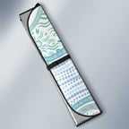 Australian Indigenous Aboriginal Art Auto Sun Shade Vivid Pastel Teal Green